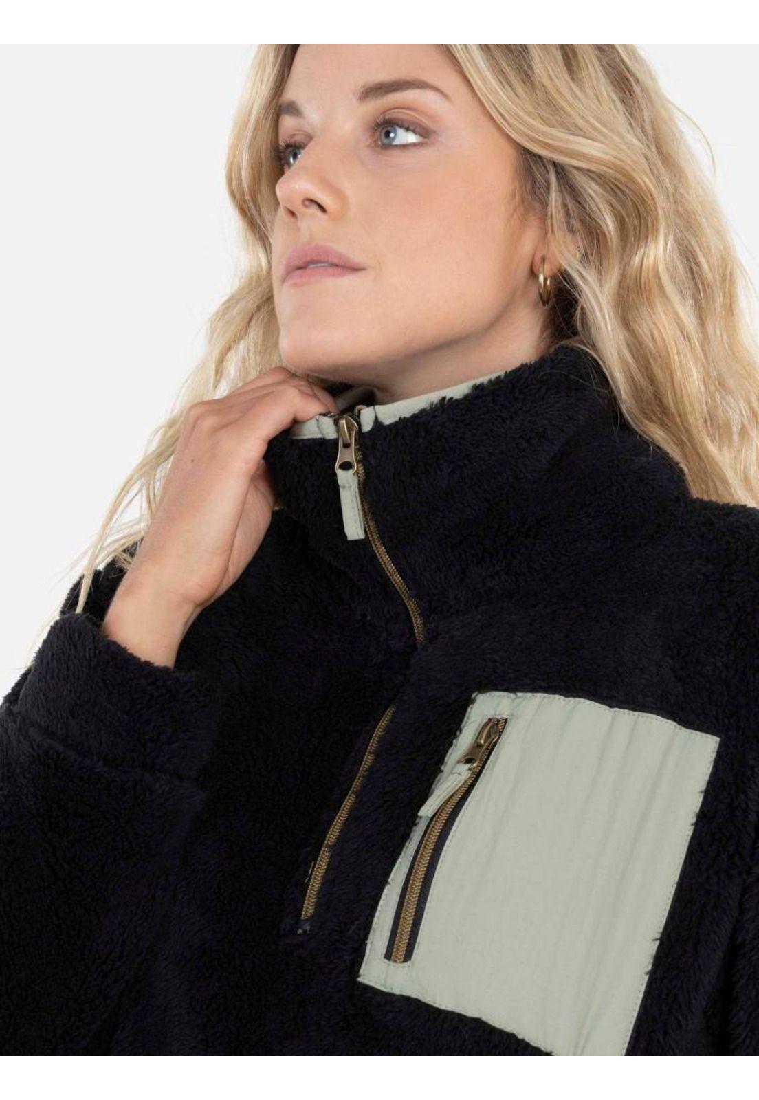 Poleron Black Ink Negro Mujer Rip Curl-1