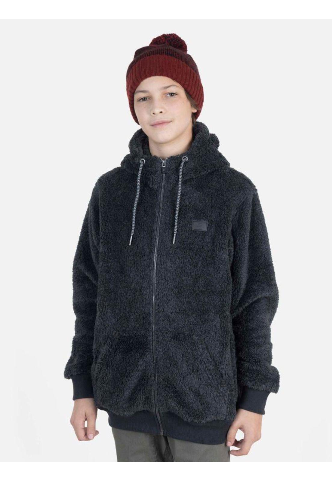 Poleron Chiporro Juvenil Gris Oscuro Rip Curl-0