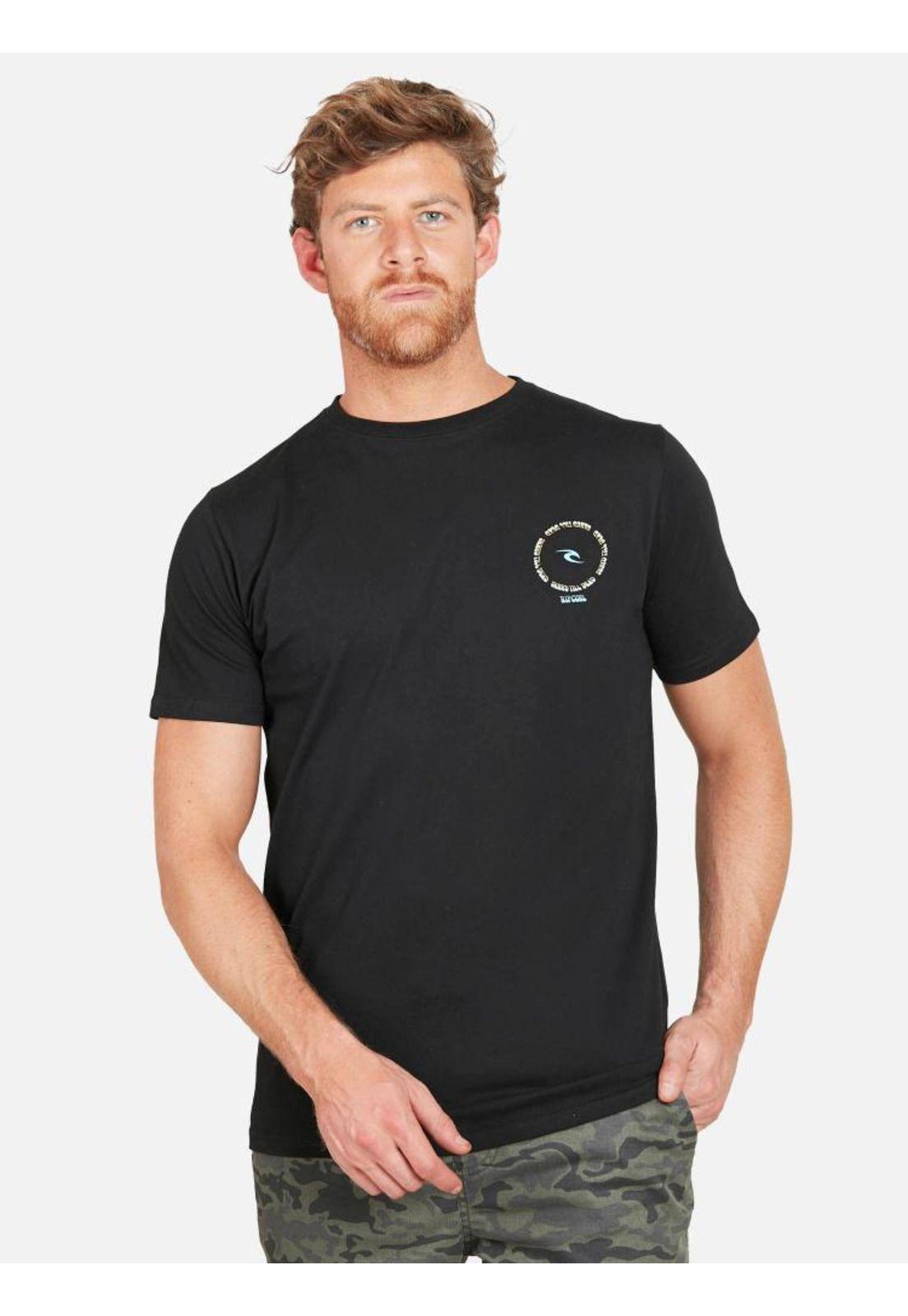 Polera SHRED TILL DEAD RC SS TEE Hombre Negro Rip Curl-0