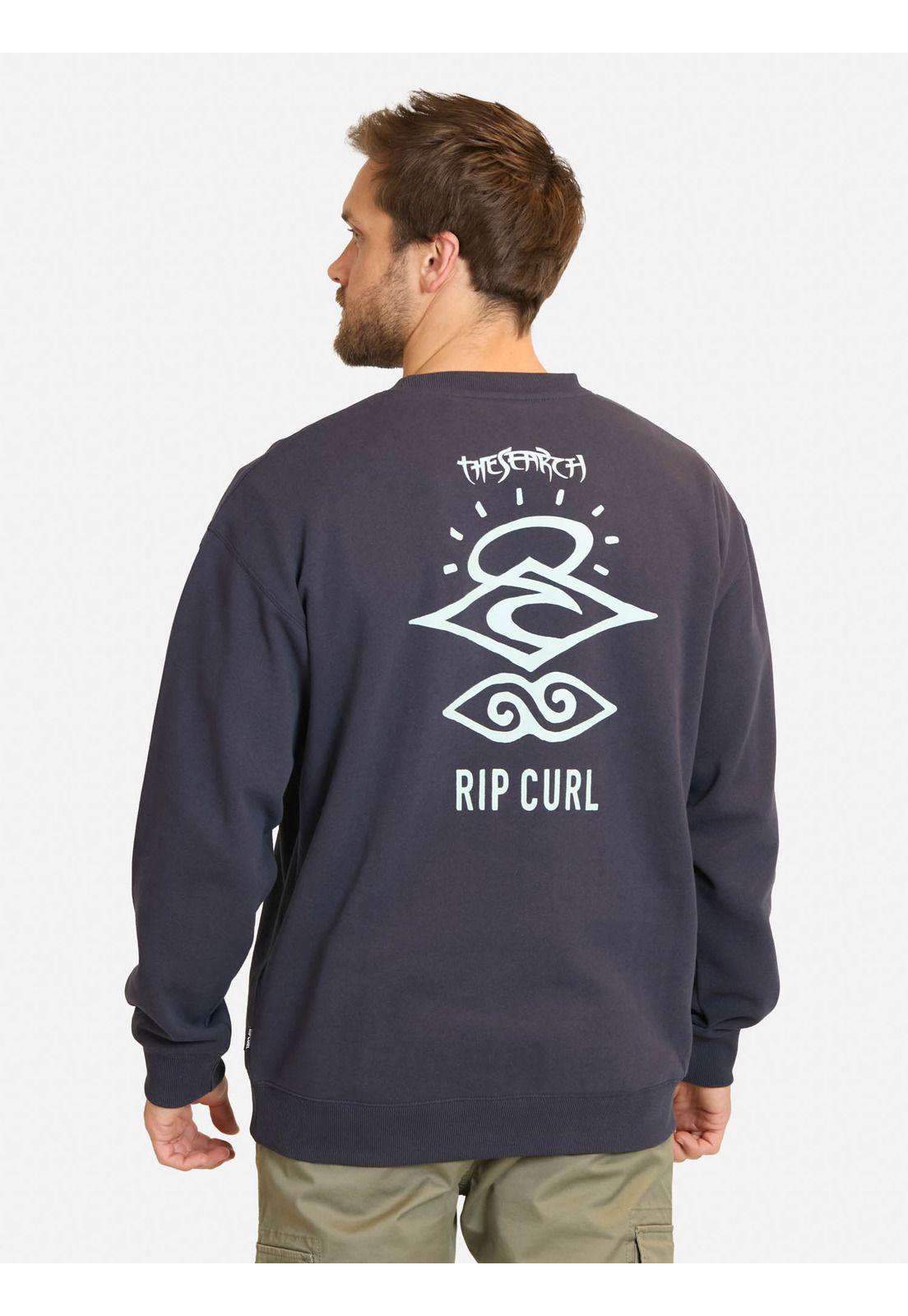 Poleron CR Search Logo Loose Crew Azul Hombre Rip Curl-1