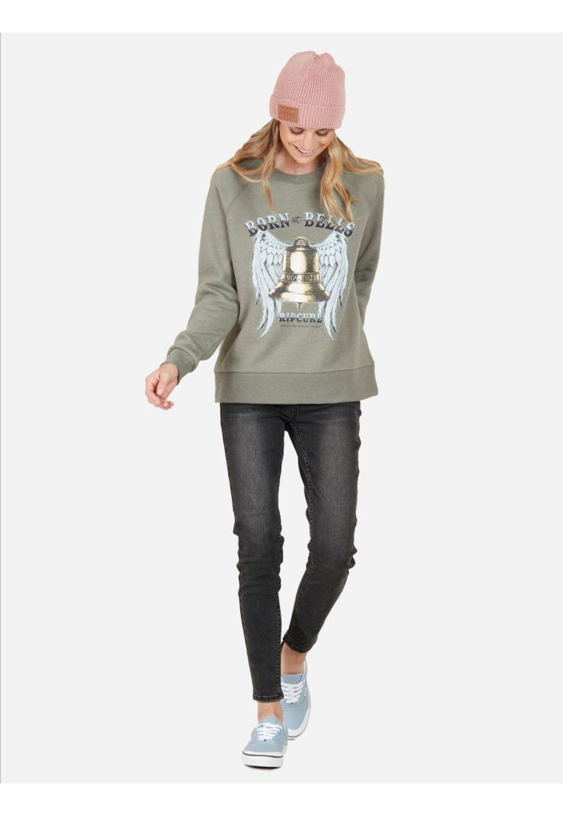 Poleron CR Born at Bells Crew Mujer Verde Rip Curl-3