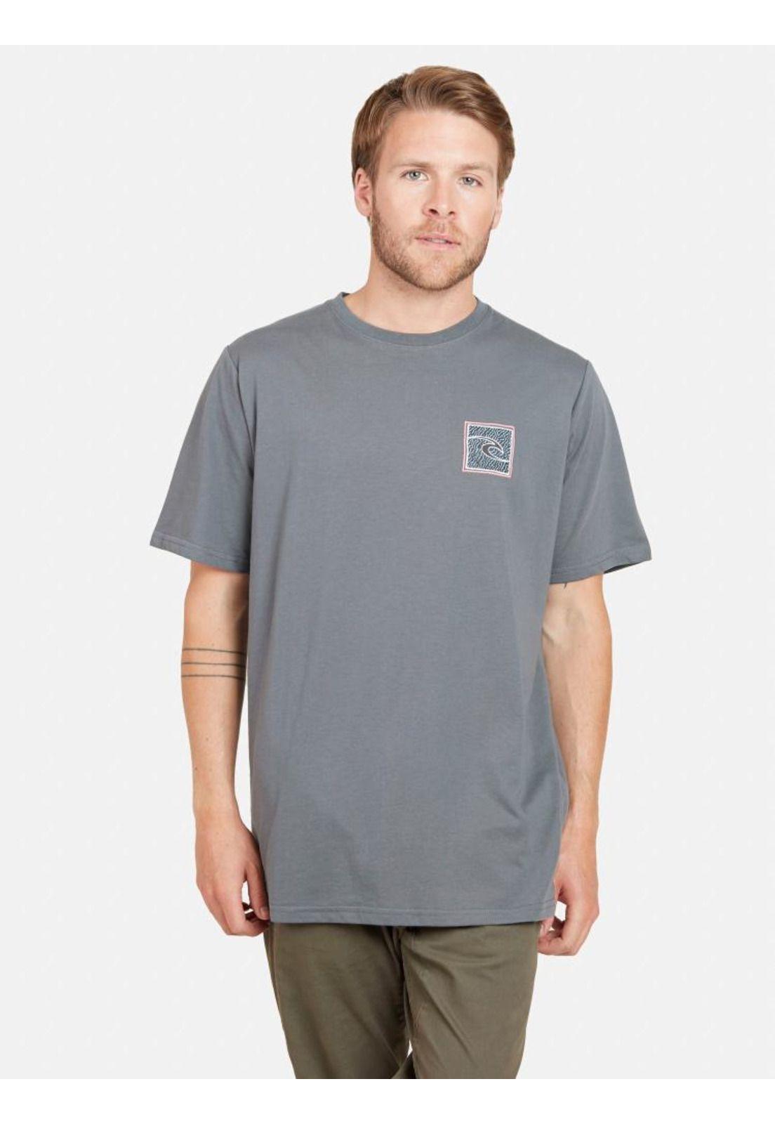 Polera RC THE CRACKLED Hombre Gris Oscuro Rip Curl-0