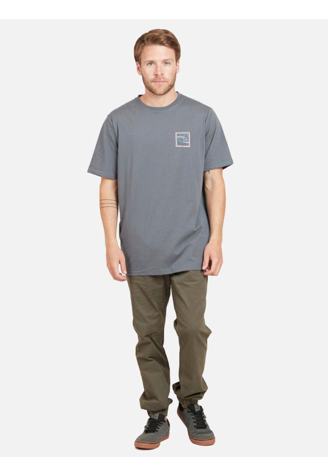 Polera RC THE CRACKLED Hombre Gris Oscuro Rip Curl-4