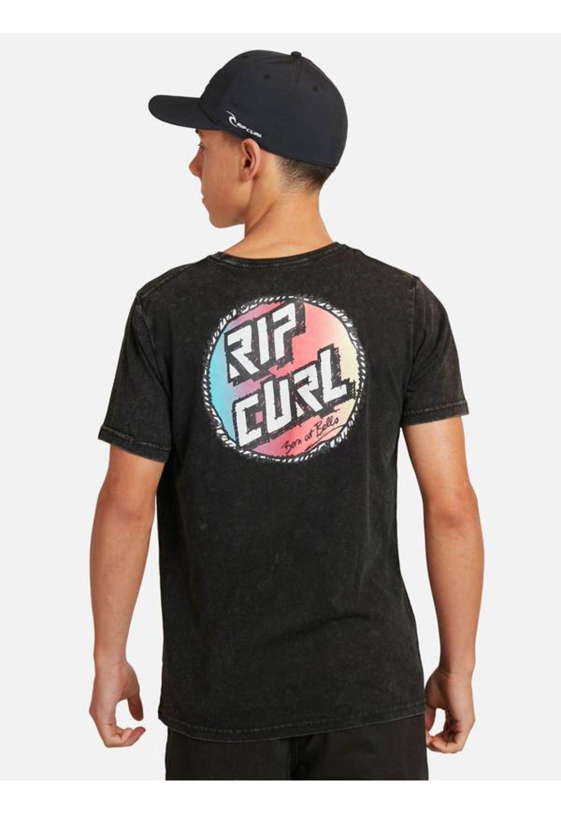 Polera M/C Intermedia Negro Juvenil Hombre Ripcurl-1