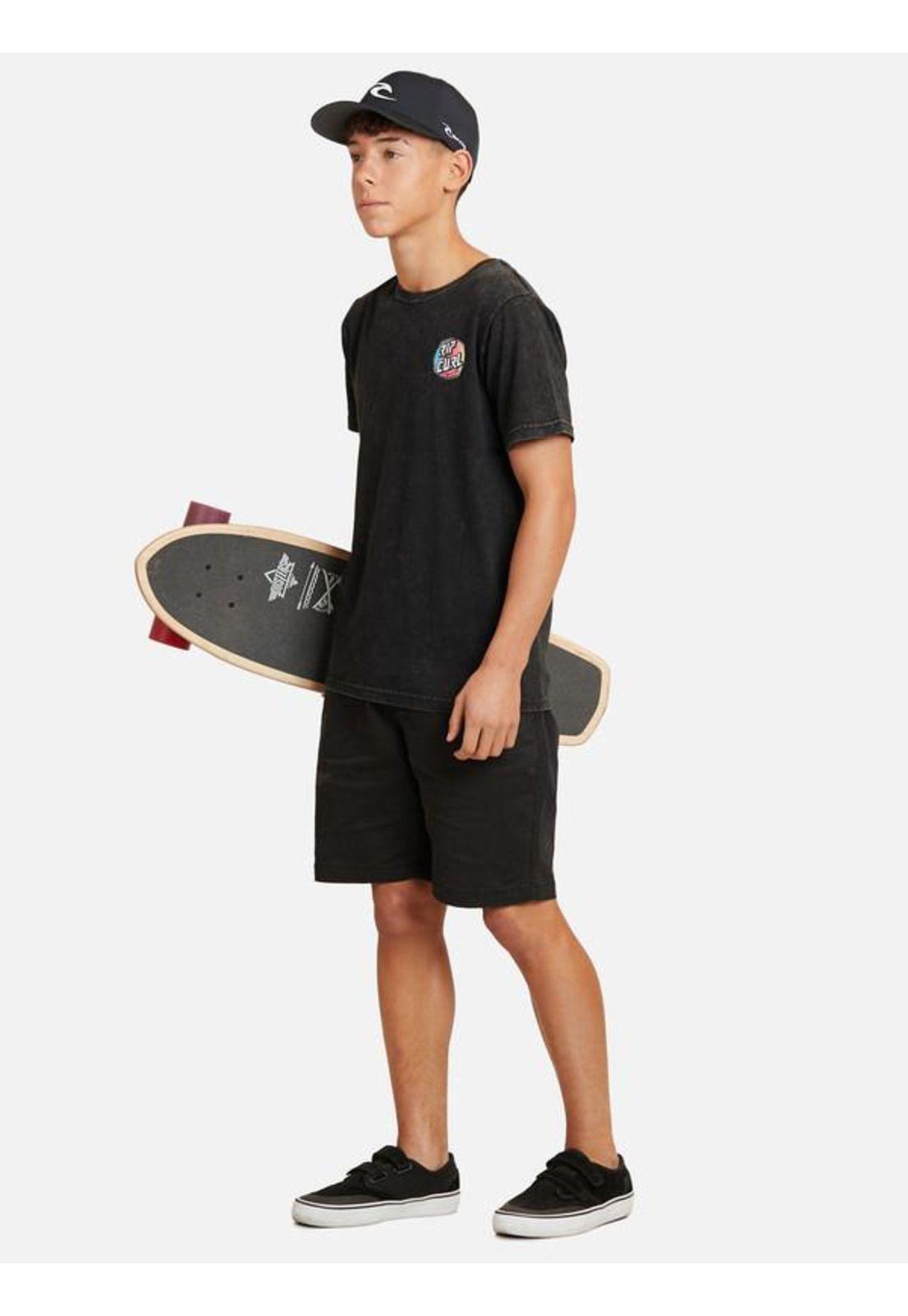 Polera M/C Intermedia Negro Juvenil Hombre Ripcurl-3