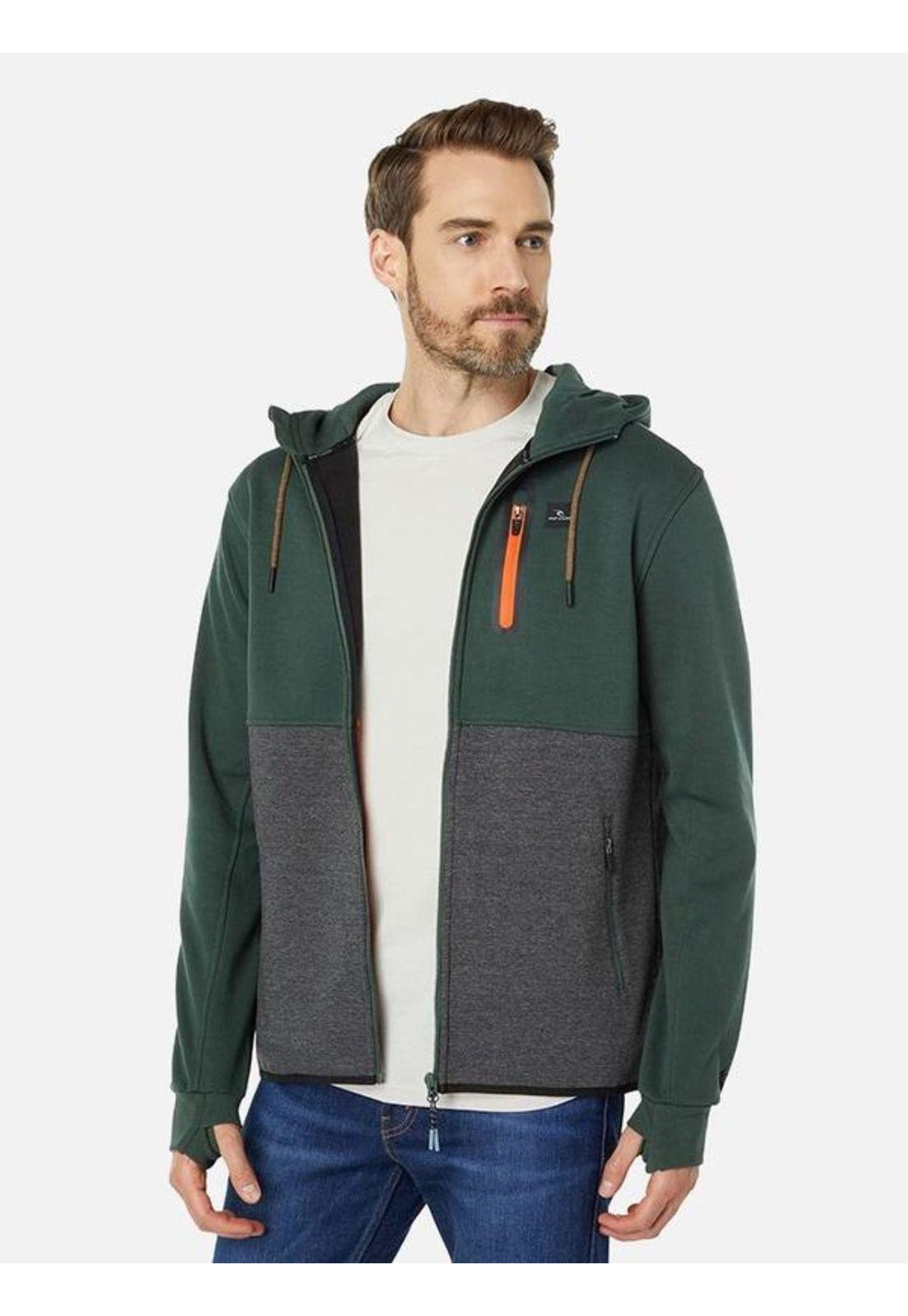 Poleron ANTI SERIES DEPARTED ZIP THR Hombre Verde Rip Curl-0