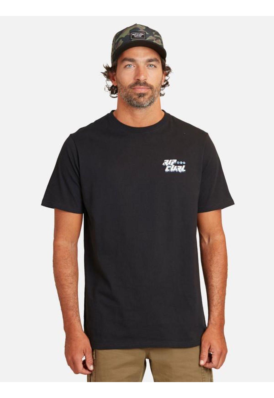 Polera M/C Horizons  Negro Hombre Ripcurl-0