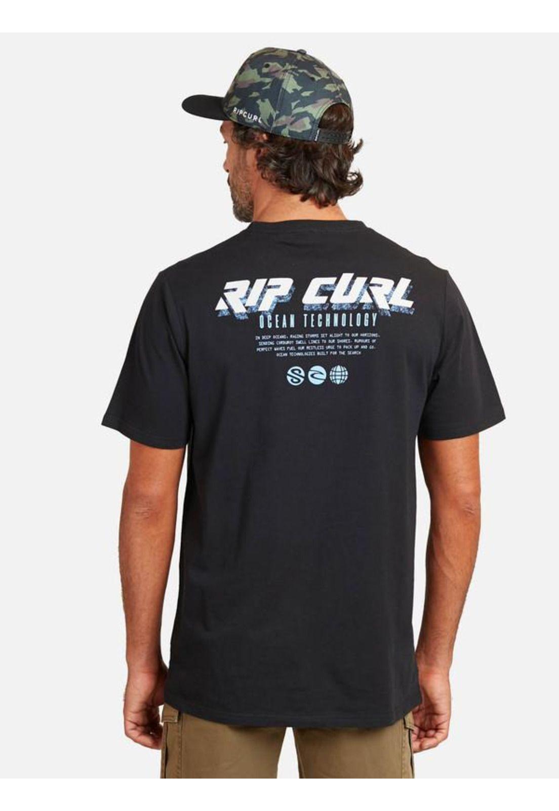 Polera M/C Horizons  Negro Hombre Ripcurl-1