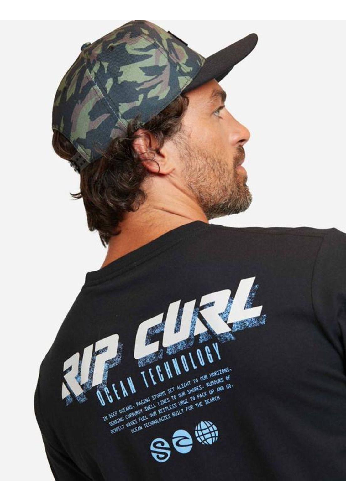 Polera M/C Horizons  Negro Hombre Ripcurl-2