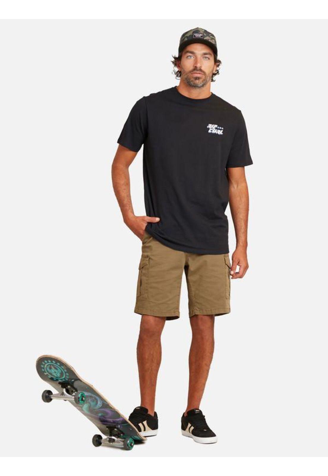 Polera M/C Horizons  Negro Hombre Ripcurl-3