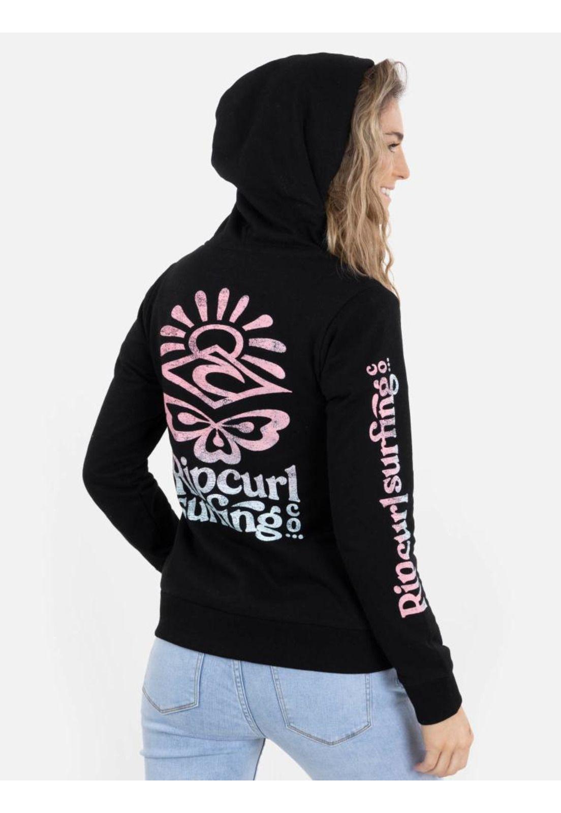 Poleron BUTTERFLY CO Mujer Negro Rip Curl-1