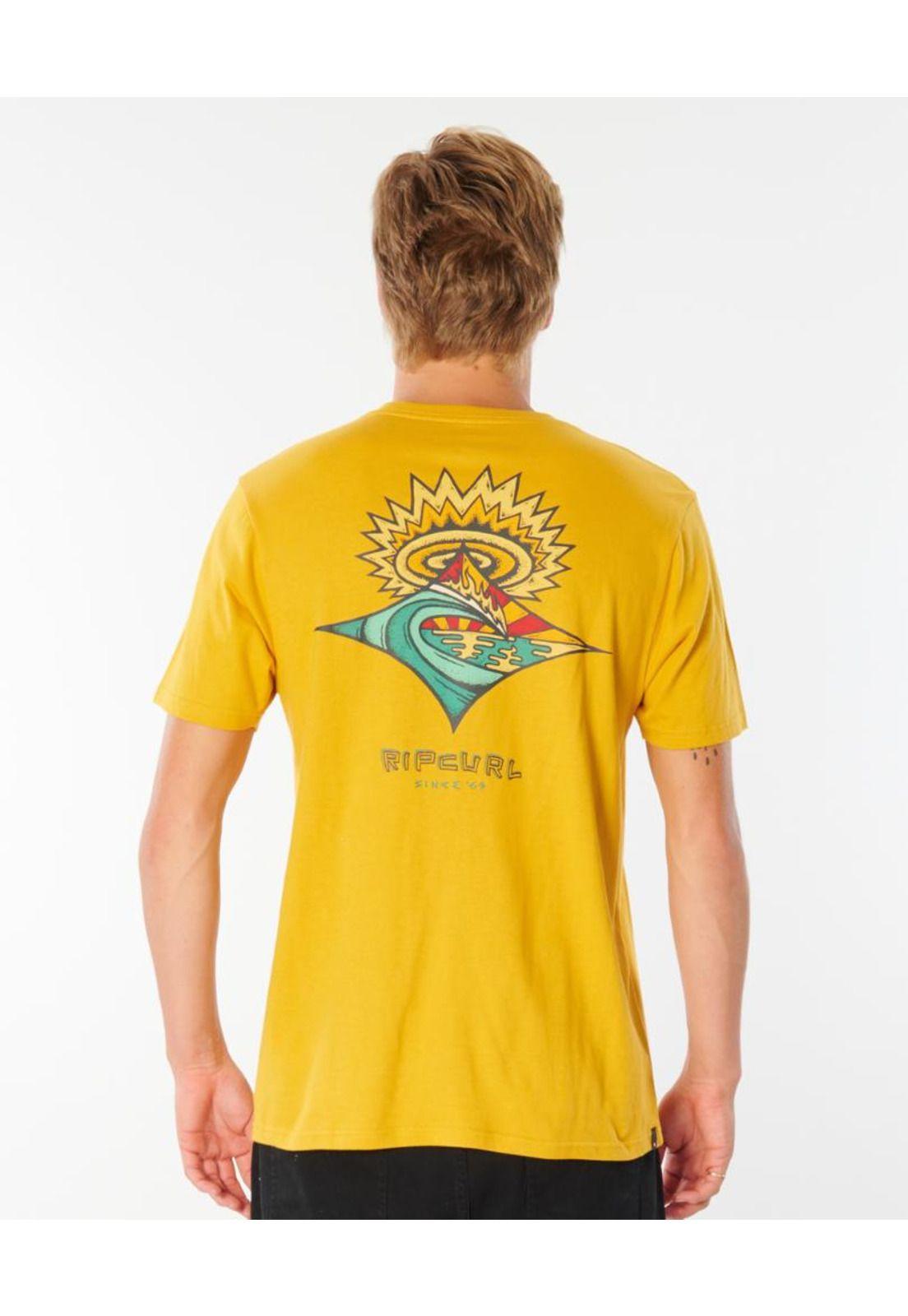 Polera SCORCHED EARTH TEE Hombre Amarillo Rip Curl-1