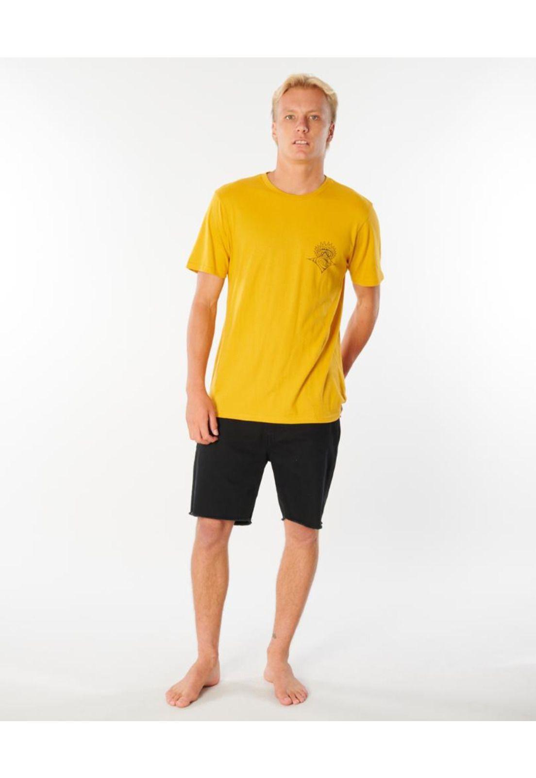 Polera SCORCHED EARTH TEE Hombre Amarillo Rip Curl-4