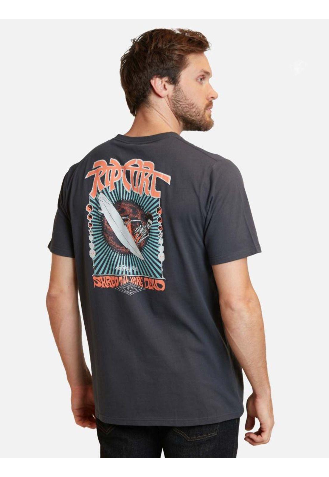 Polera Dead Shred Ss Tee Gris Hombre Rip Curl-1