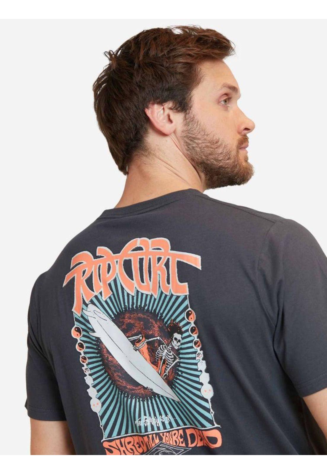 Polera Dead Shred Ss Tee Gris Hombre Rip Curl-2