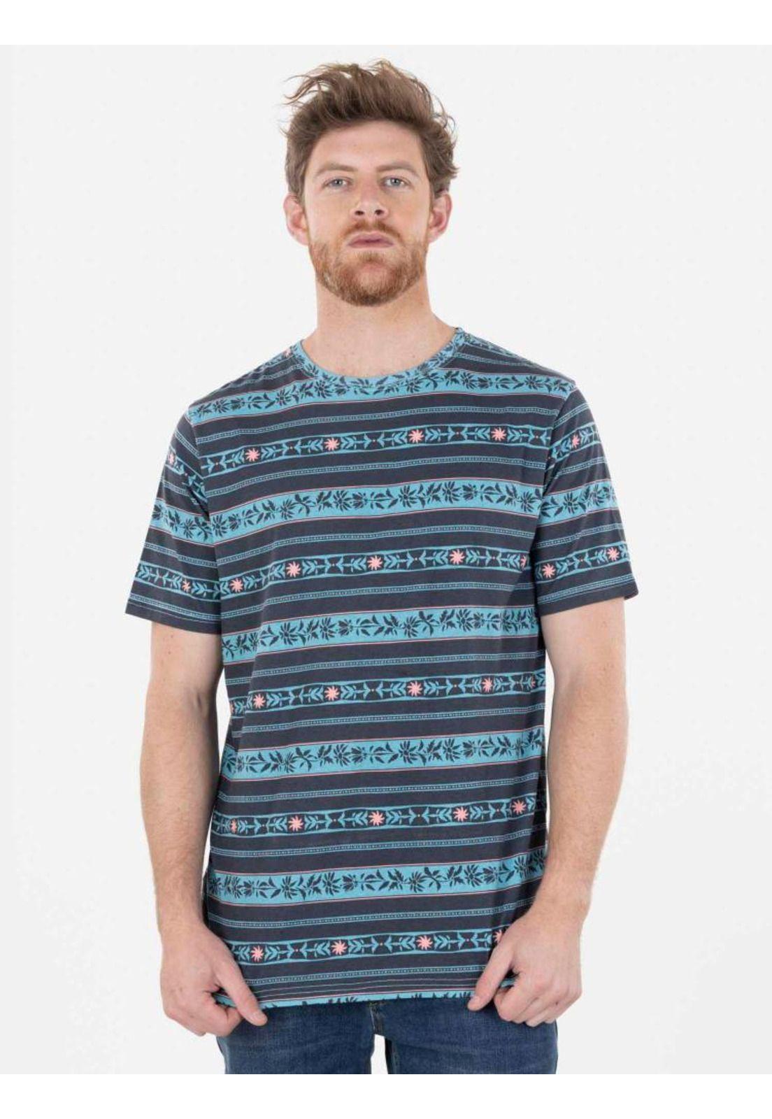 Polera BOTANICAL STRIPE SS Tee Hombre Multicolor Rip Curl-0
