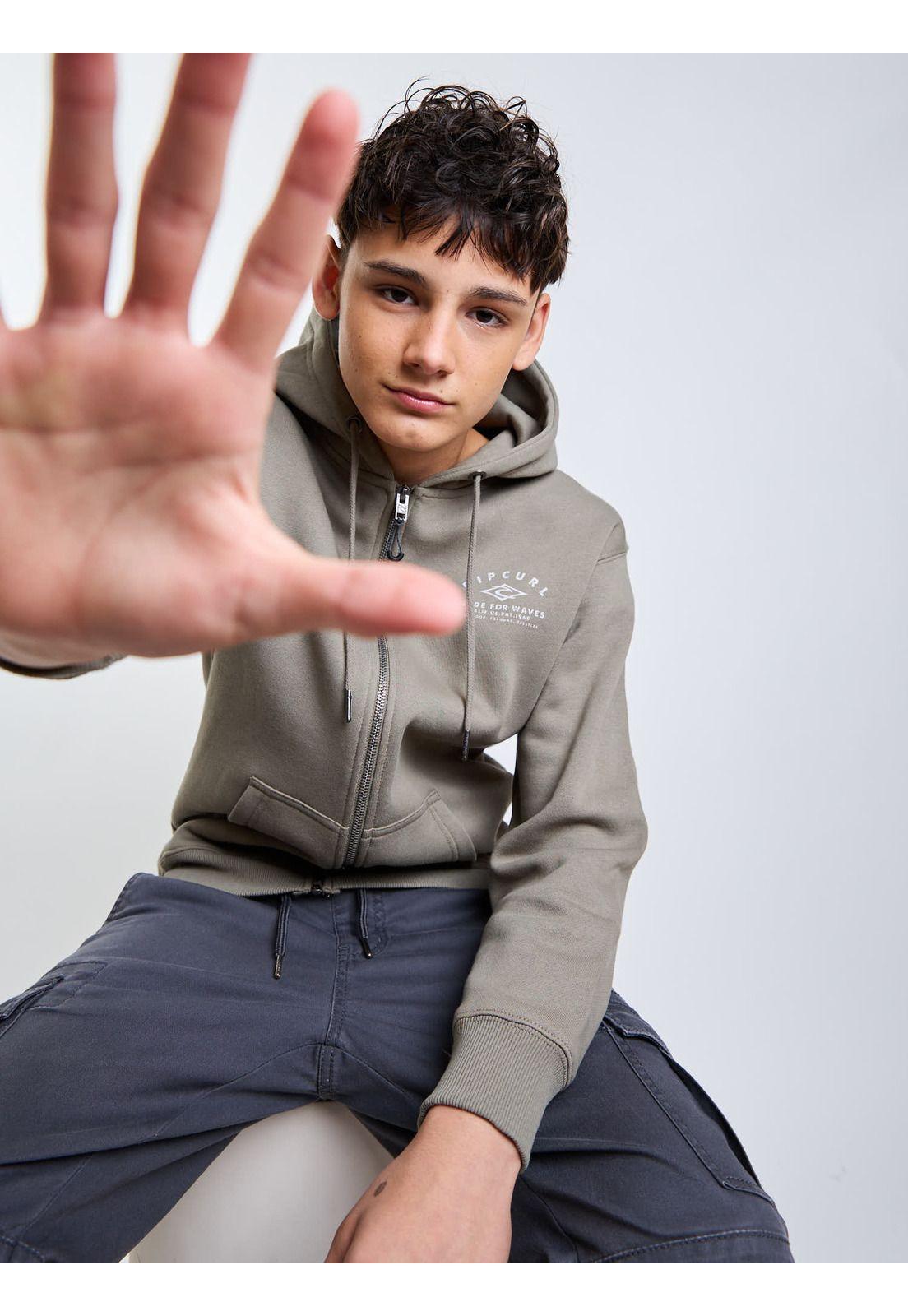 Poleron FZ Drop Verde Infantil Rip Curl-6