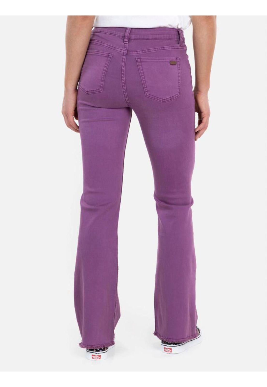 Pantalon FLARE COLORS Mujer Morado Curl-1