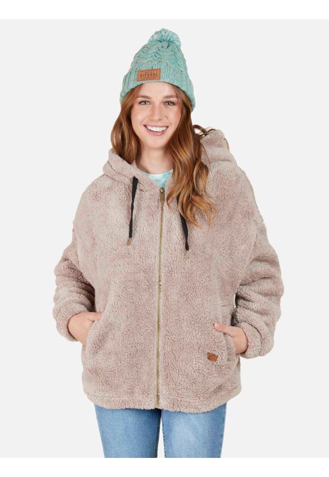 Poleron Tint Full Zipper Beige Mujer Rip Curl-0