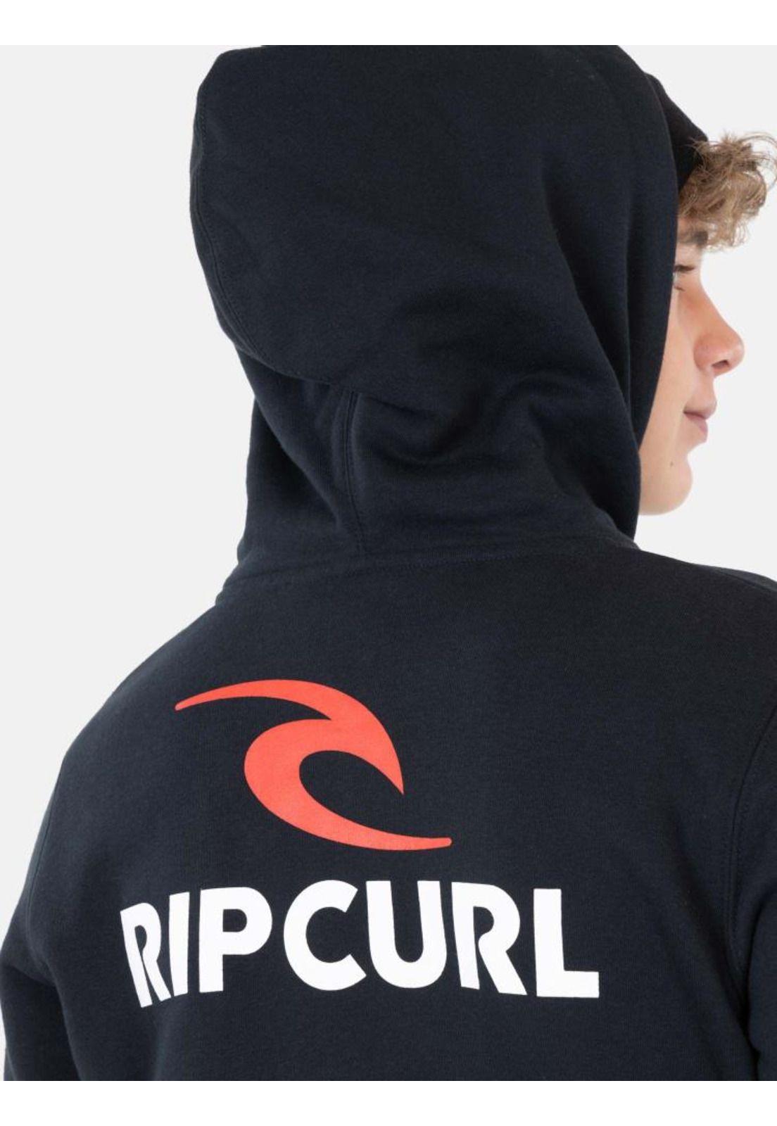 Poleron Quality Surf Full Zip Negro Infantil Rip Curl-2