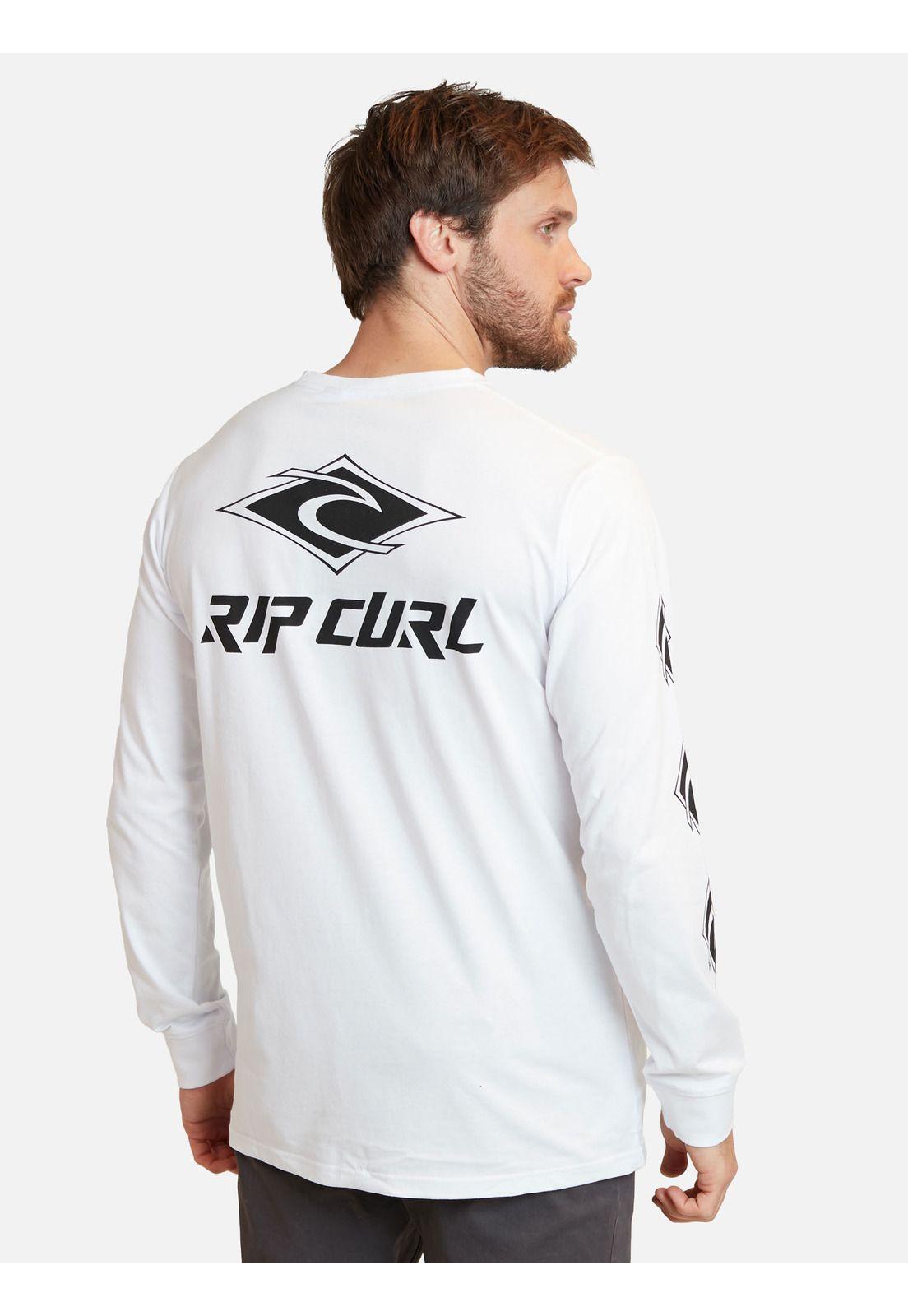 Polera Retro Rc Logo Tee Blanco Hombre Rip Curl-1