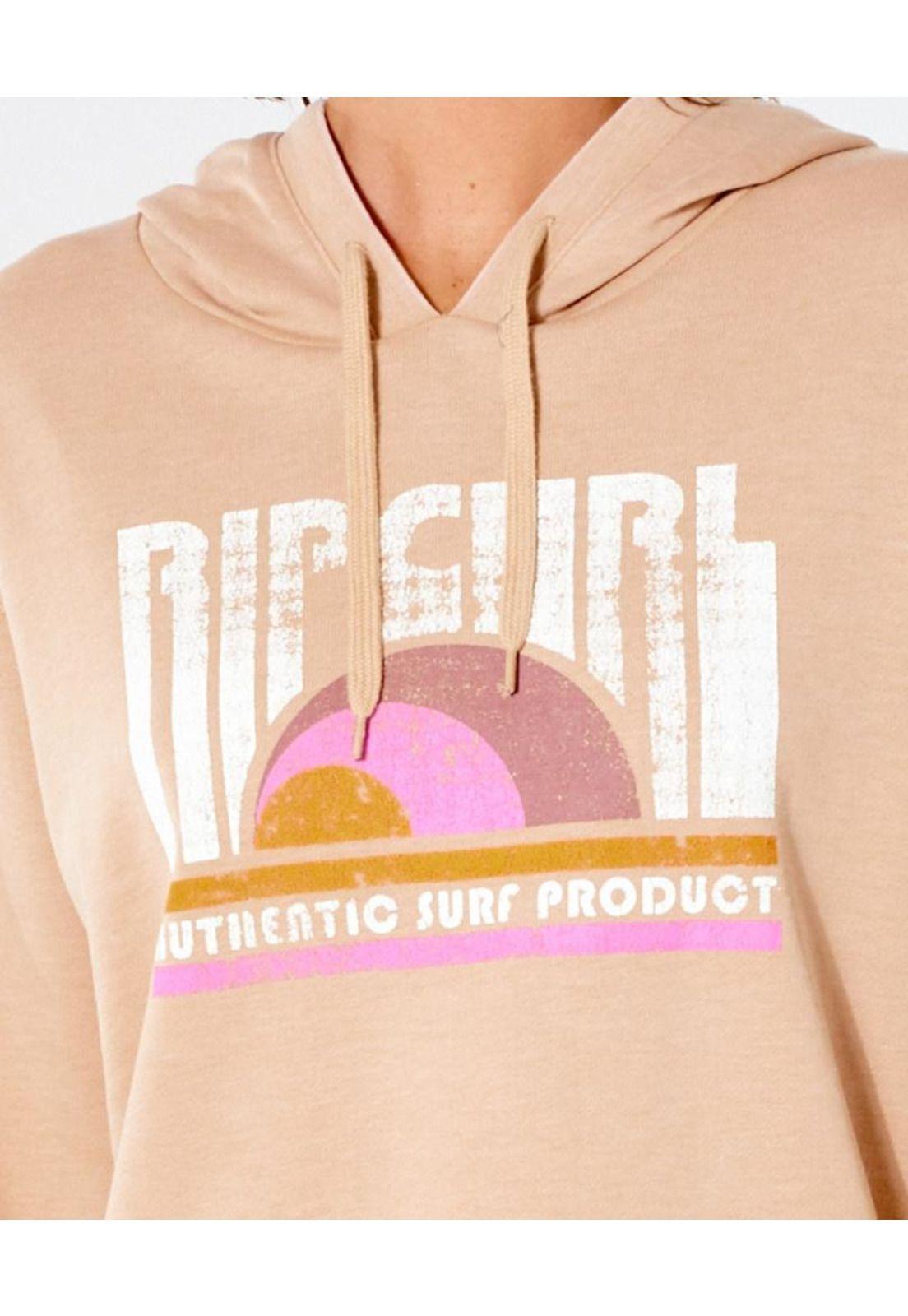 Poleron Canguro WAVE SHAPERS HOOD Mujer Beige Rip Curl-3