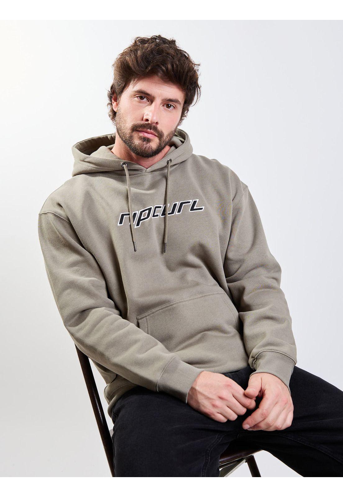 Poleron Canguro Tribal Verde Hombre Rip Curl-6