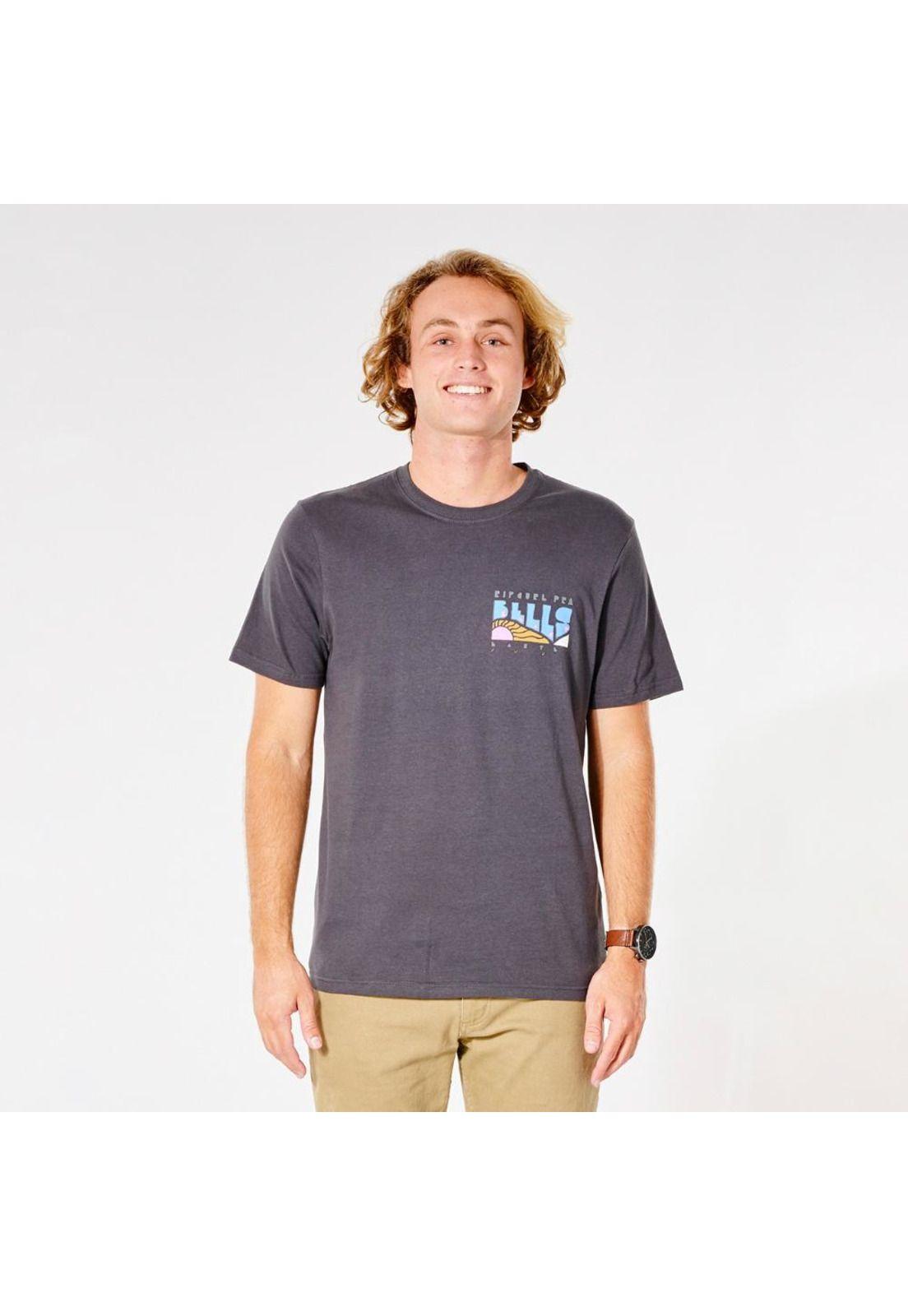 Polera BELLS PRO LINE UP TEE Hombre Negro Rip Curl-0