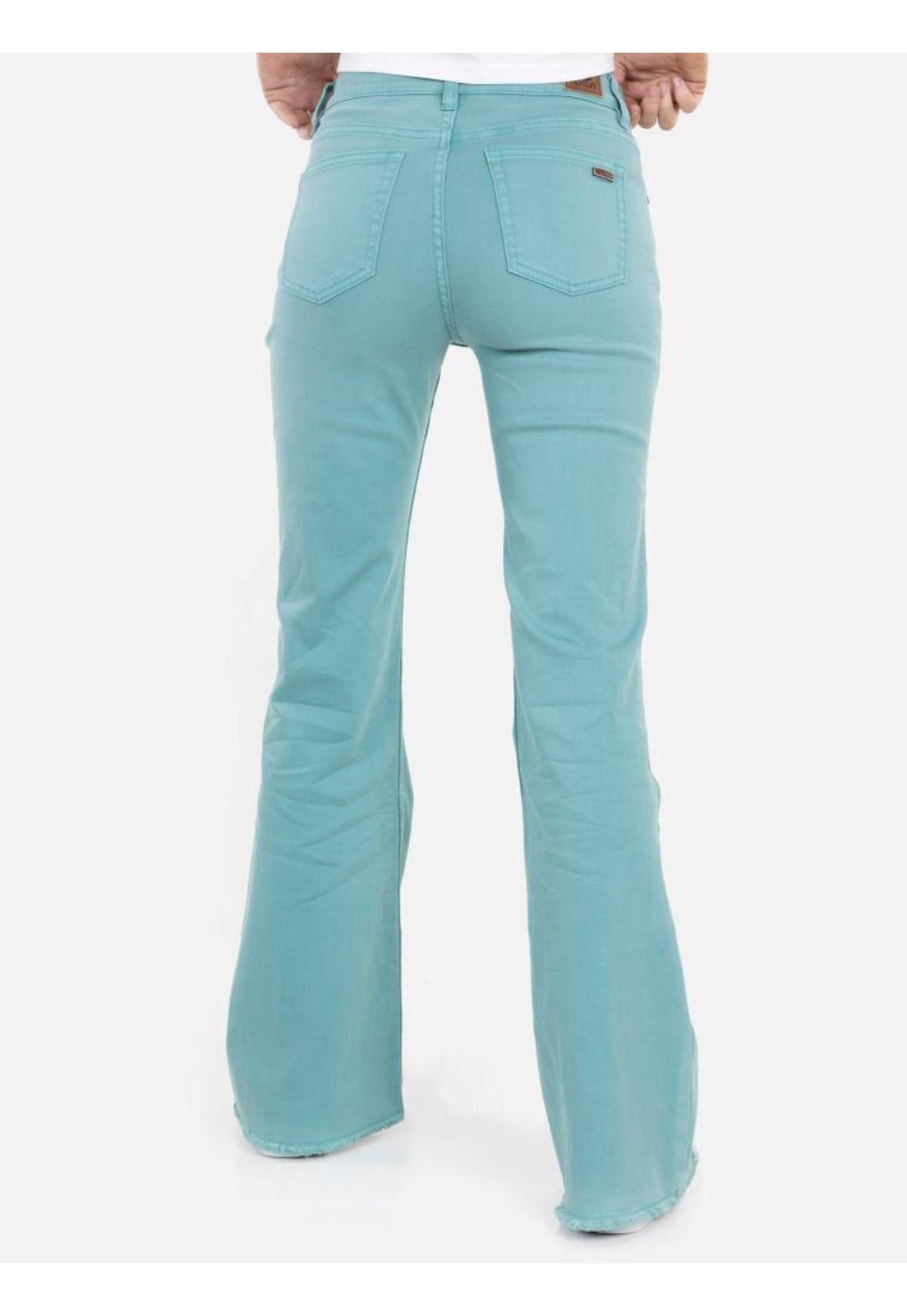 Pantalon FLARE COLORS Mujer Turquesa Curl-1