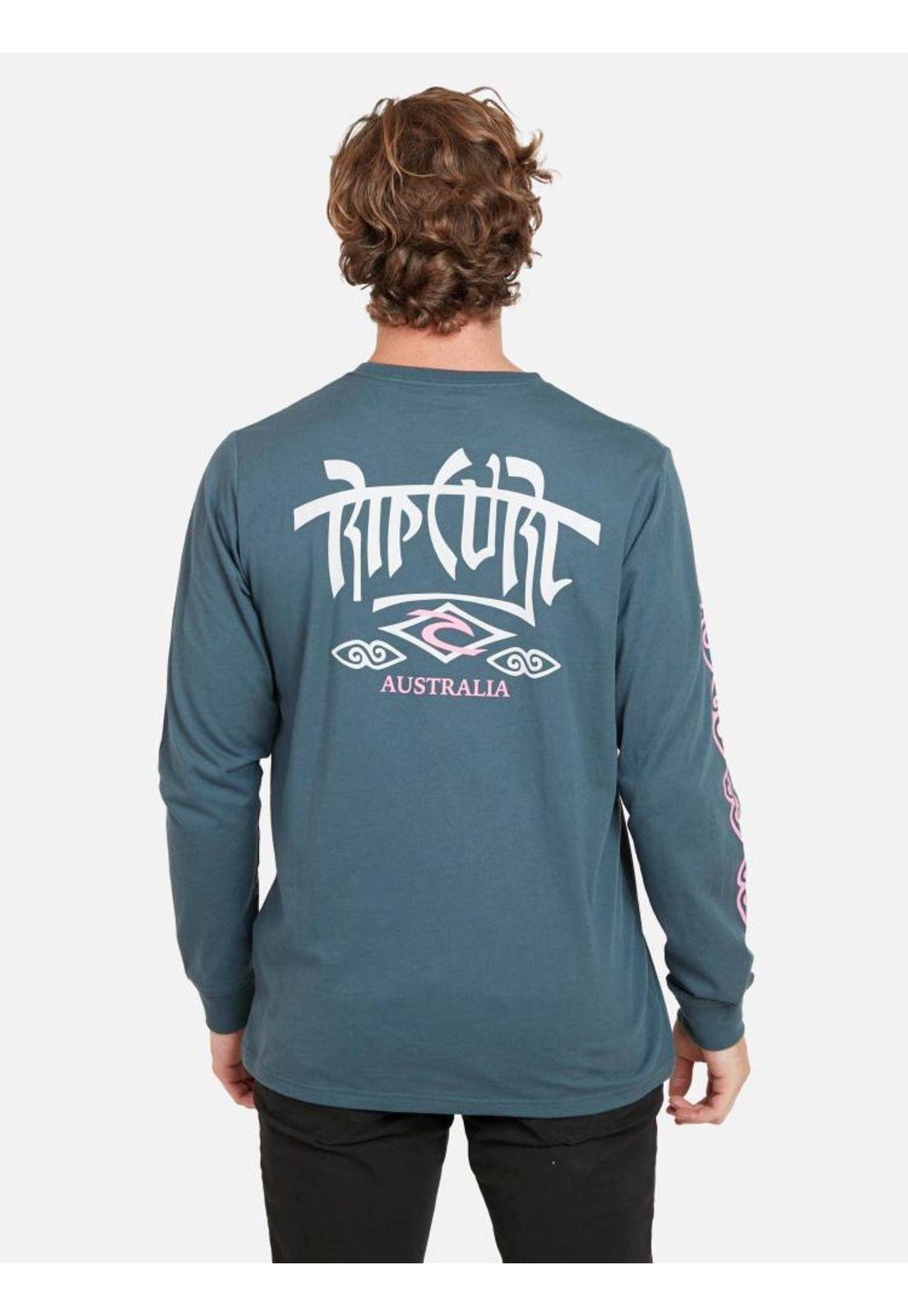 Polera OLD RIP AUS LS TEE Hombre Denim Rip Curl-1