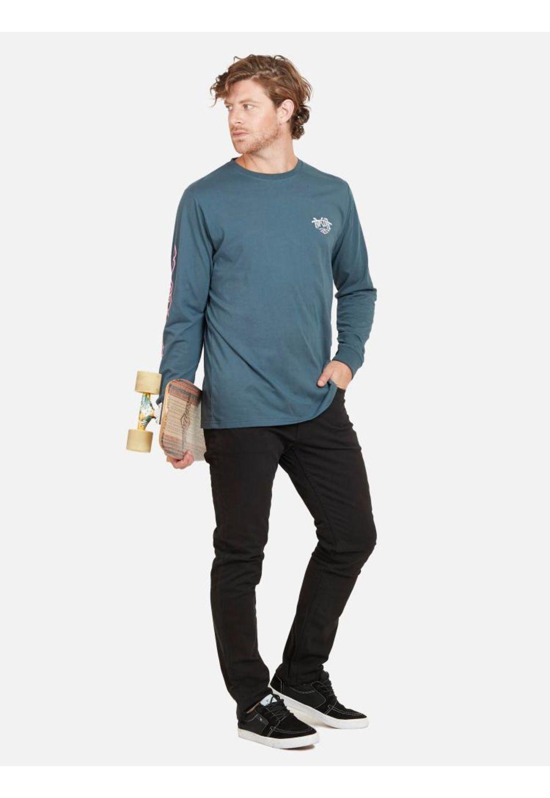 Polera OLD RIP AUS LS TEE Hombre Denim Rip Curl-4