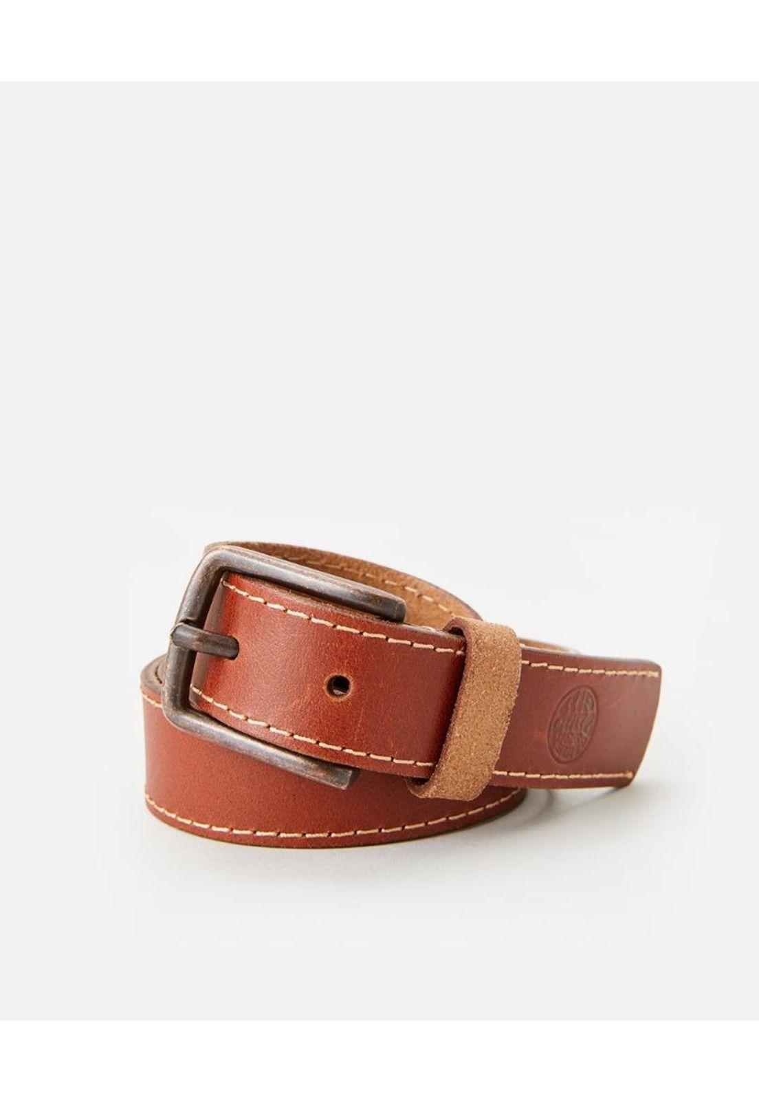 Cinturon TEXAS LEATHER BELT Hombre Café Rip Curl-0