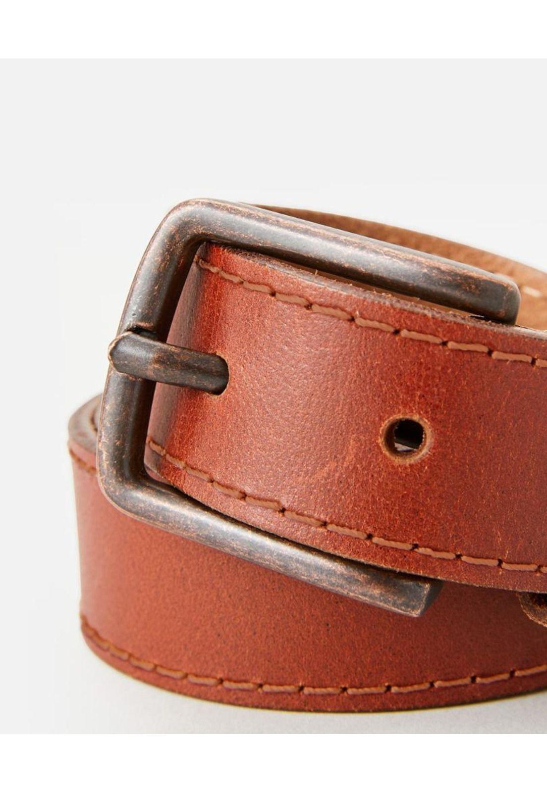 Cinturon TEXAS LEATHER BELT Hombre Café Rip Curl-1