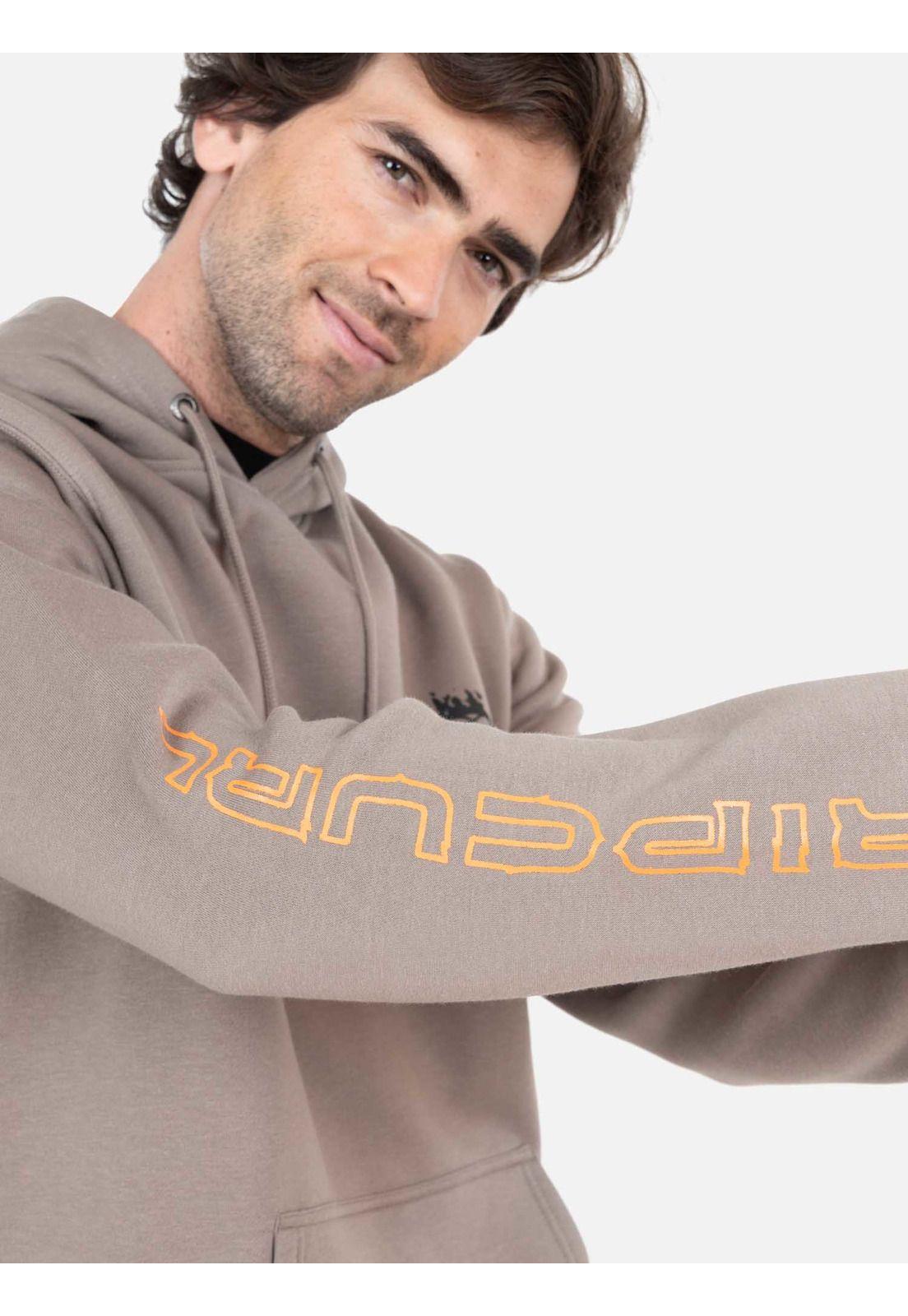 Poleron Canguro Swellx Café Hombre Rip Curl-2