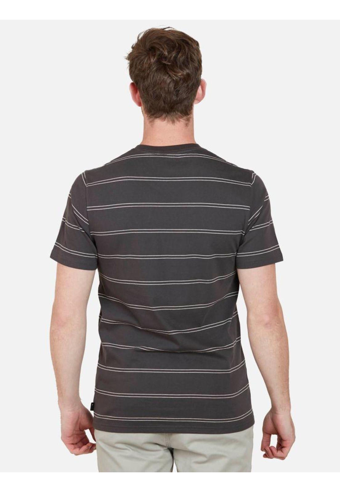 Polera PLAIN STRIPE TEE Hombre Negro Rip Curl-0