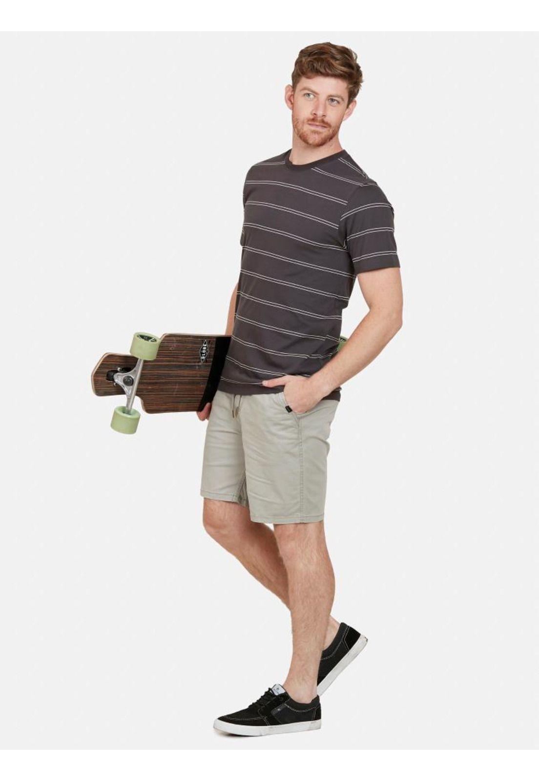 Polera PLAIN STRIPE TEE Hombre Negro Rip Curl-1