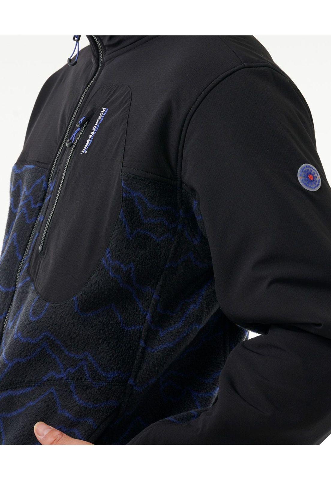 Poleron Micropolar Search Zip Crew Negro Hombre Rip Curl-4