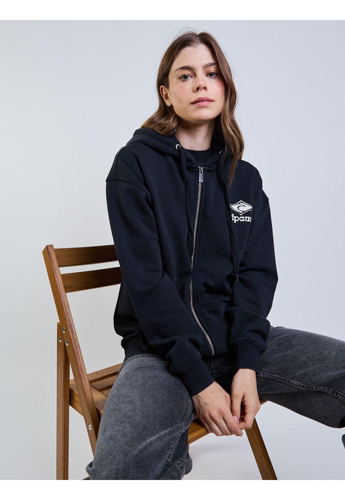 Poleron FZ Astro Negro Mujer Rip Curl-6