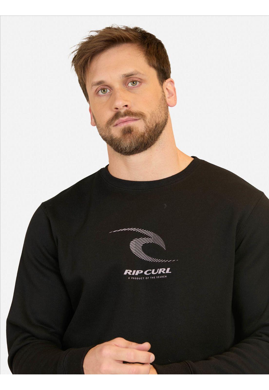 Poleron CR Search Art Crew Negro Hombre Rip Curl-2