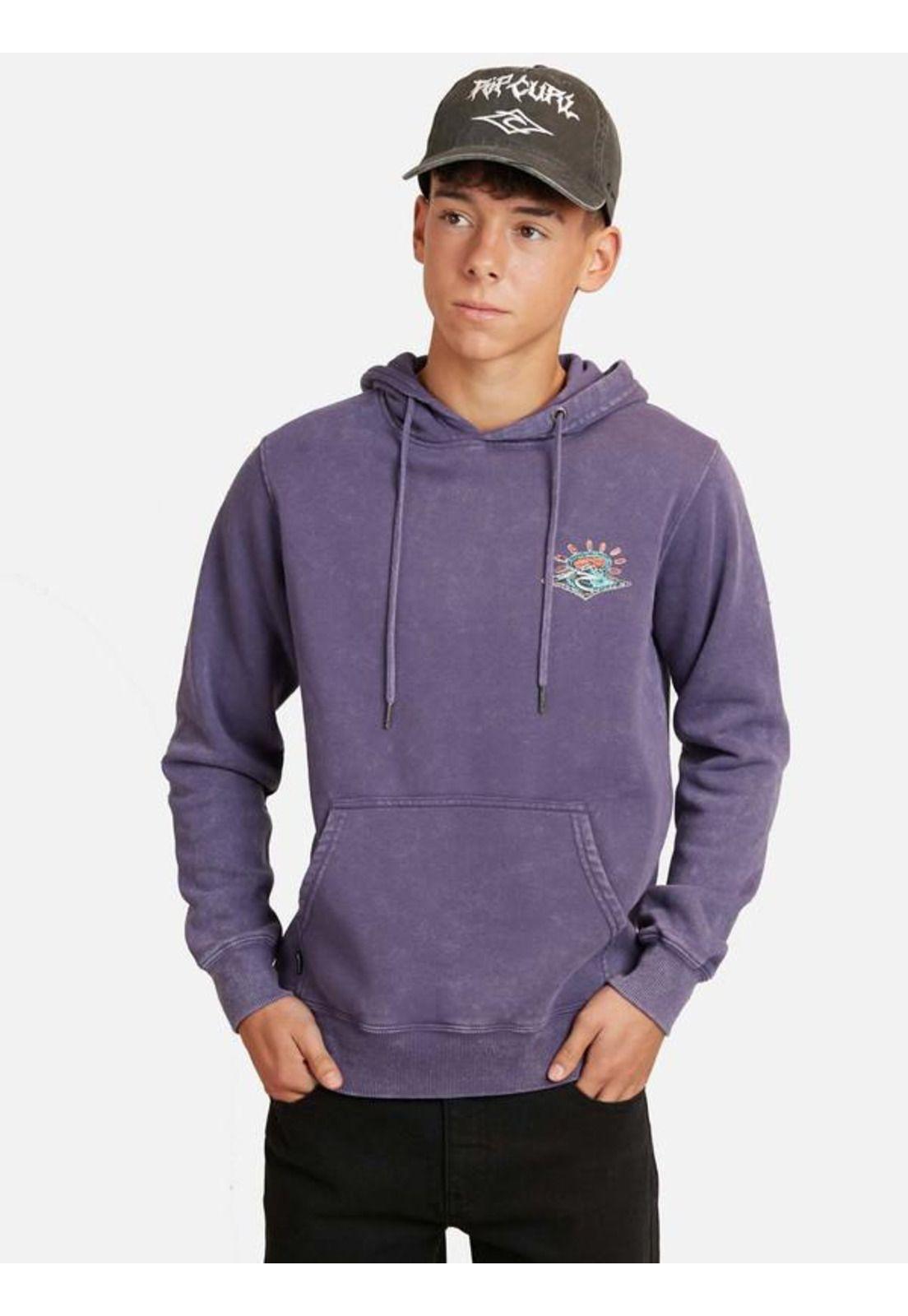 Poleron The Search Hoodies Morado Juvenil Hombre Ripcurl-0