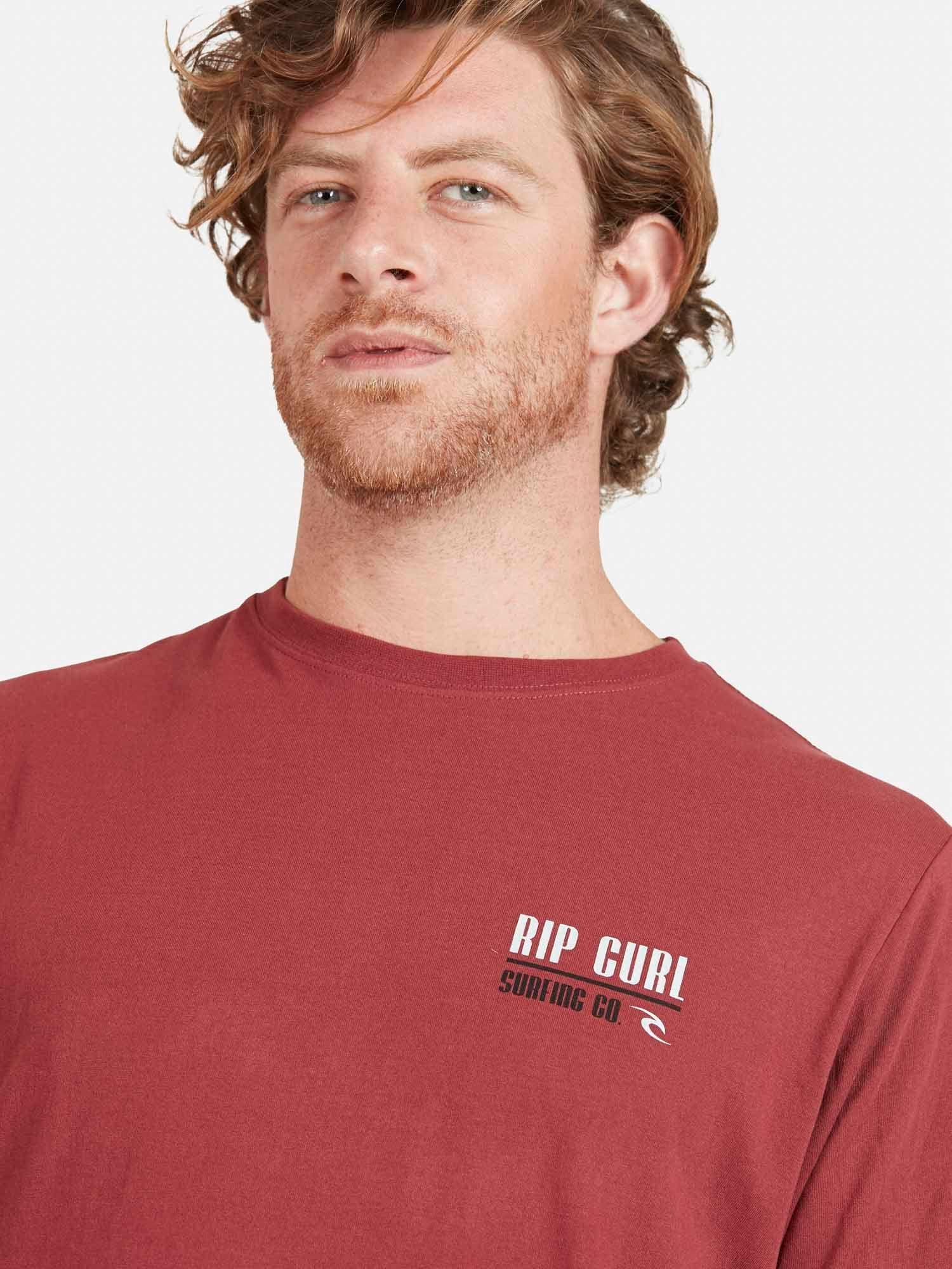 Polera THT TEE Hombre Rojo Oscuro Rip Curl-1