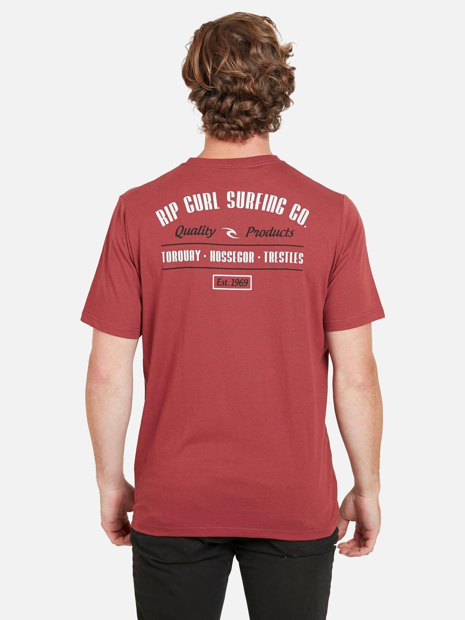 Polera THT TEE Hombre Rojo Oscuro Rip Curl-3