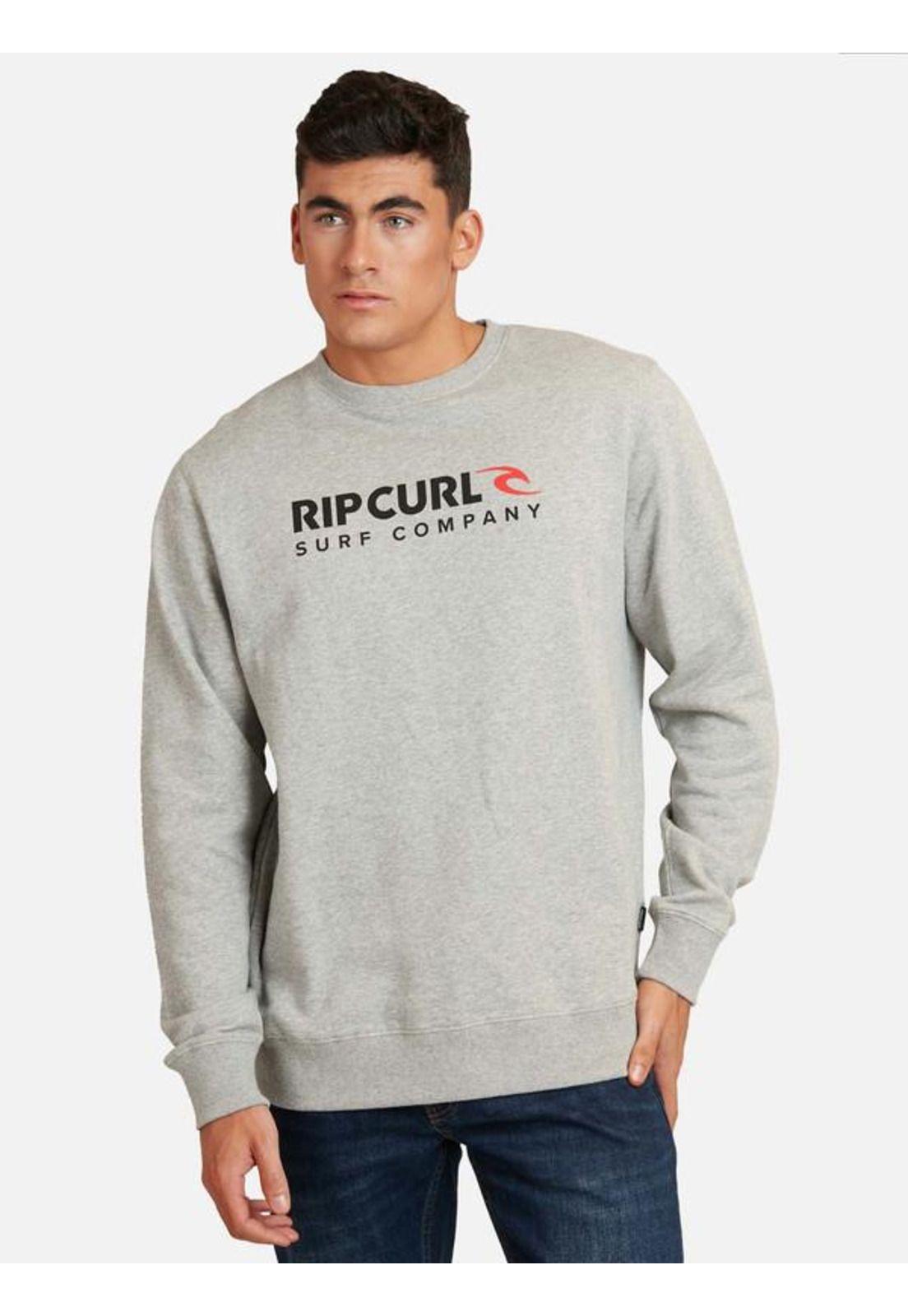 Poleron After Shock Rashie Front Gris Mezcla Hombre Ripcurl-0