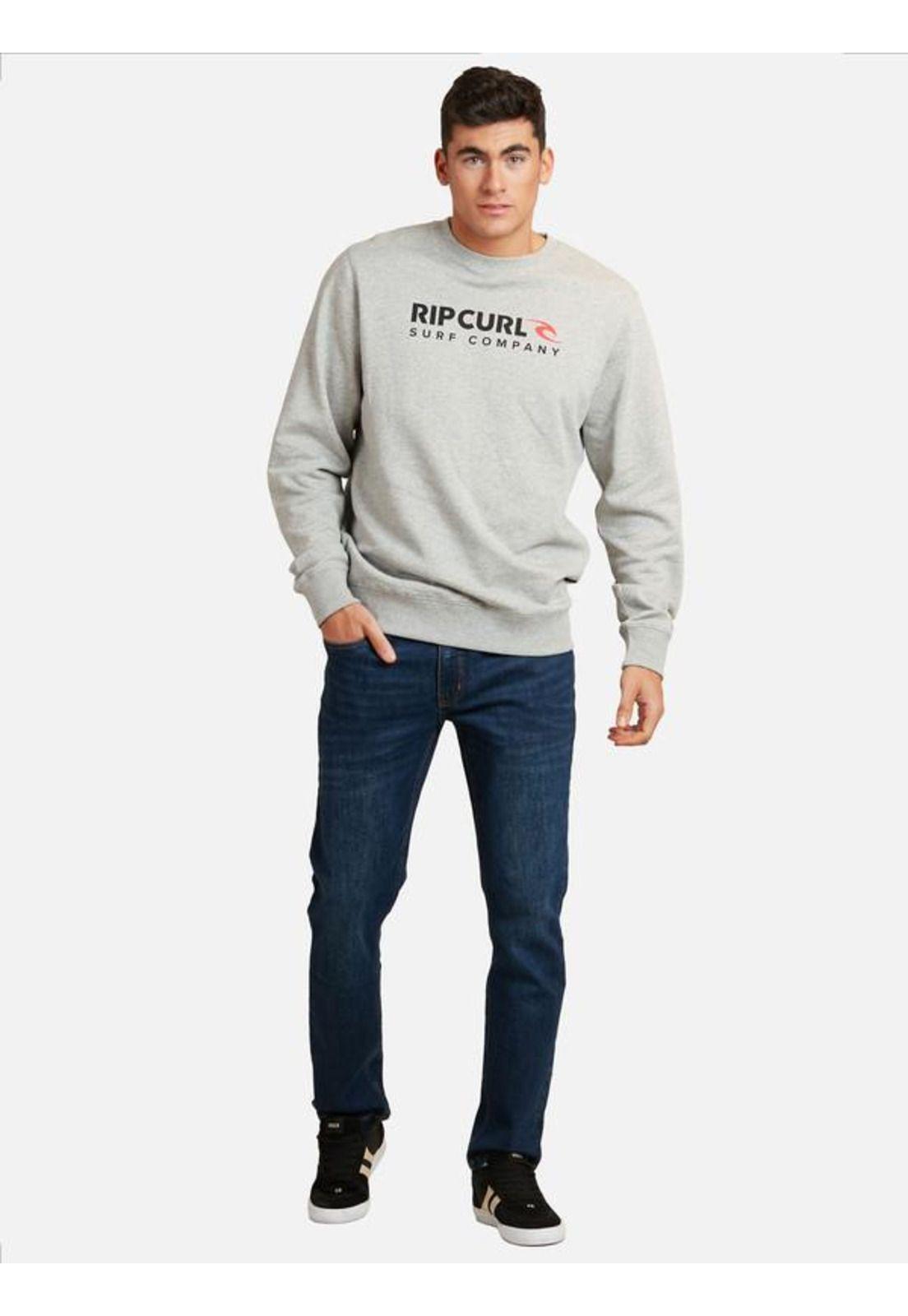 Poleron After Shock Rashie Front Gris Mezcla Hombre Ripcurl-3