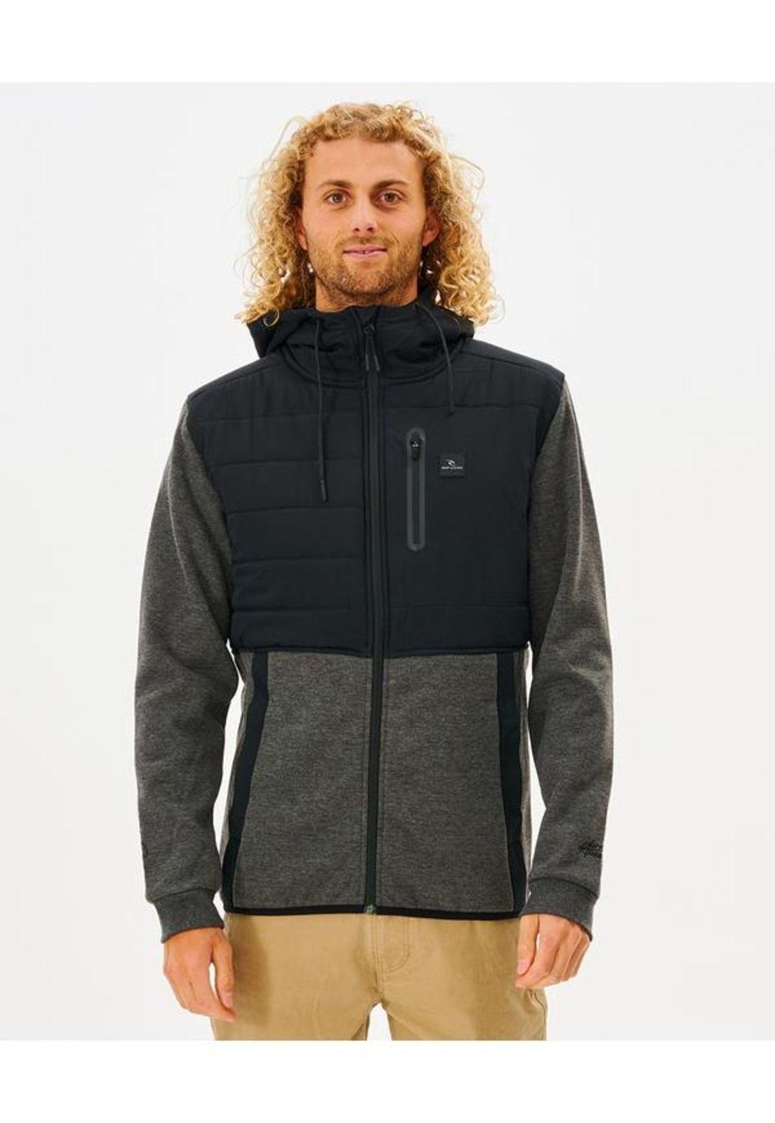 Poleron ANTI SERIES HEATSEEKER ZIP THR Hombre Negro Rip Curl-0