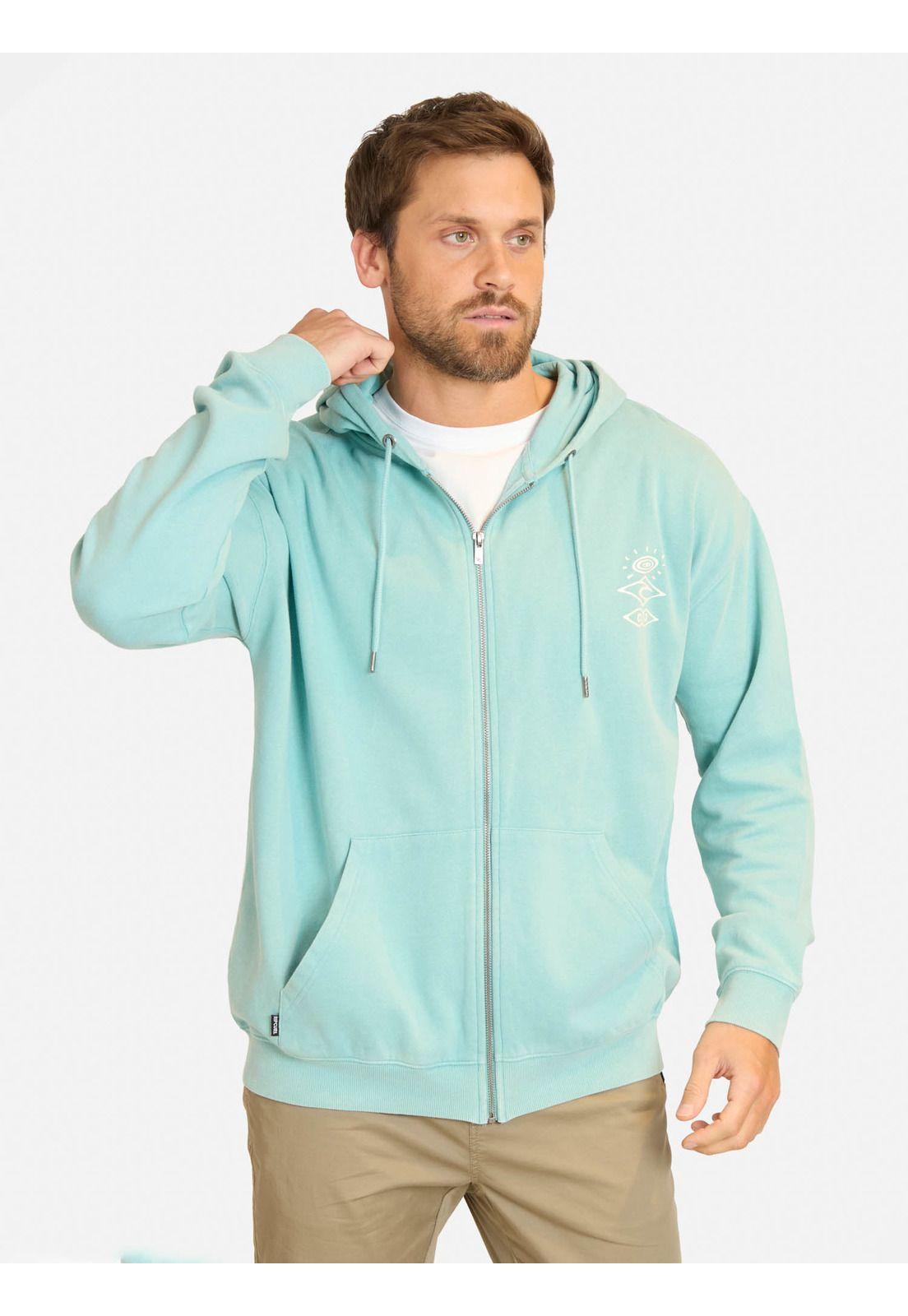 Poleron FZ Boys Search Logo Celeste Hombre Rip Curl-0