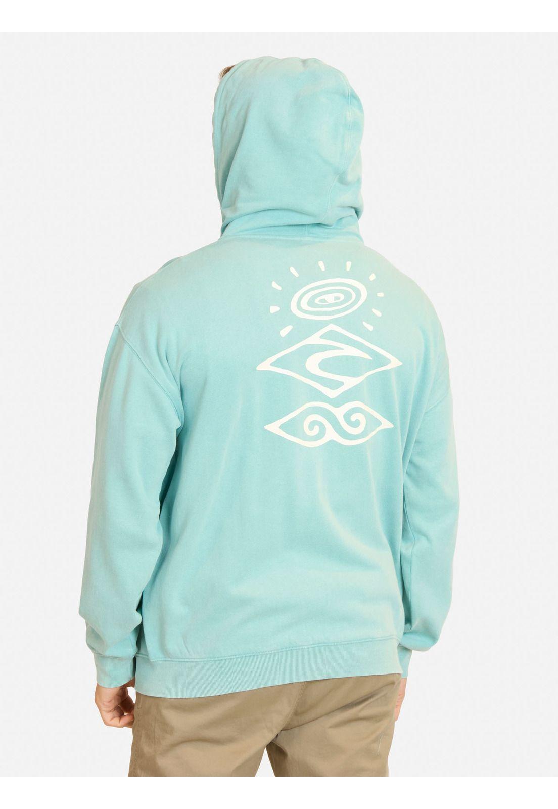 Poleron FZ Boys Search Logo Celeste Hombre Rip Curl-1