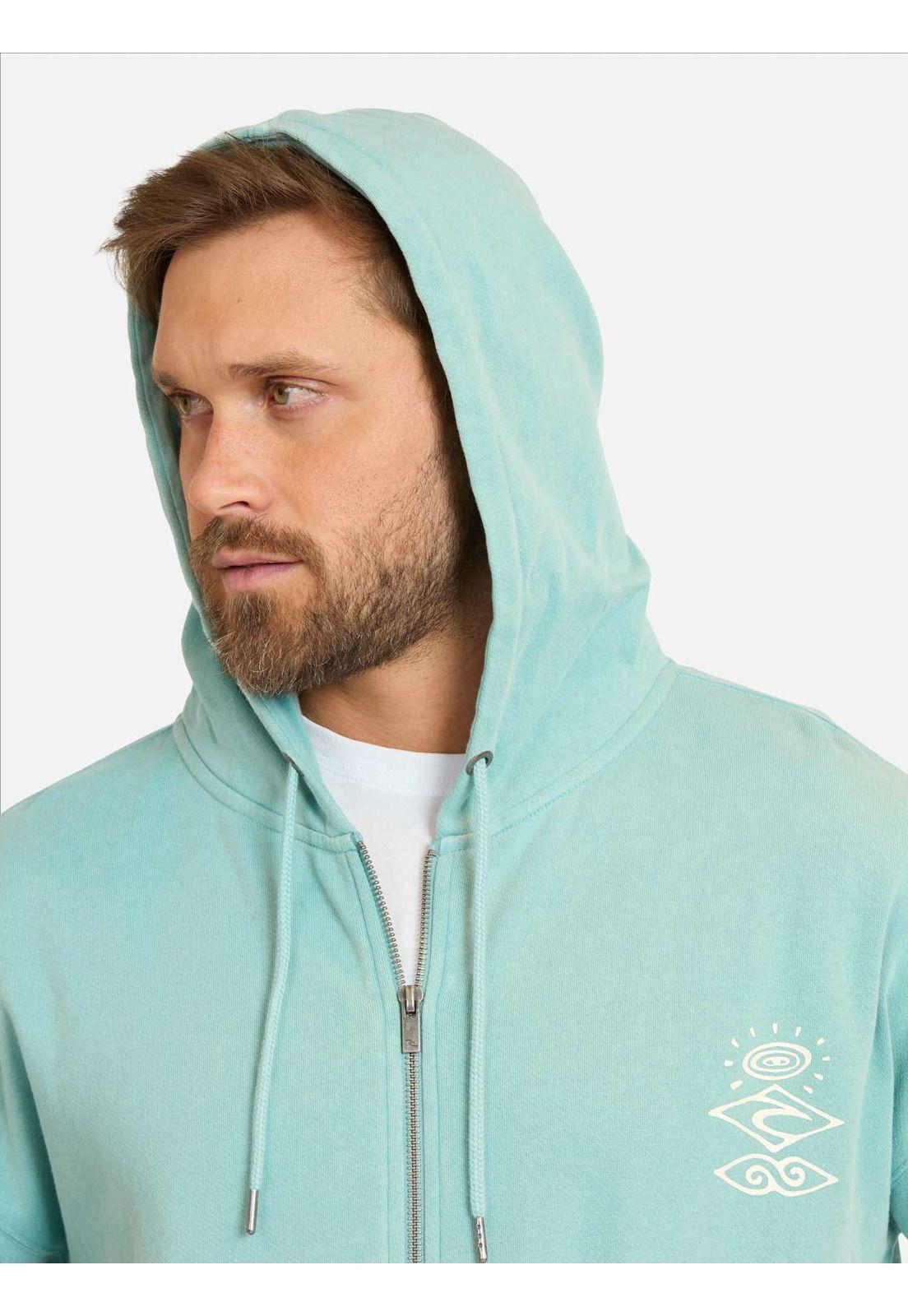 Poleron FZ Boys Search Logo Celeste Hombre Rip Curl-2
