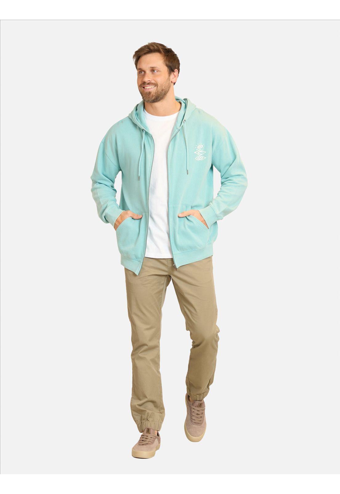 Poleron FZ Boys Search Logo Celeste Hombre Rip Curl-3