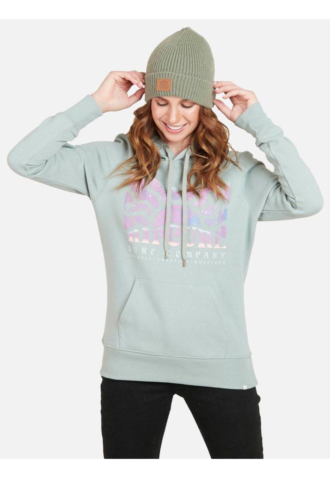 Poleron SURF COMPANY HOODIE Mujer Olivo Rip Curl-0